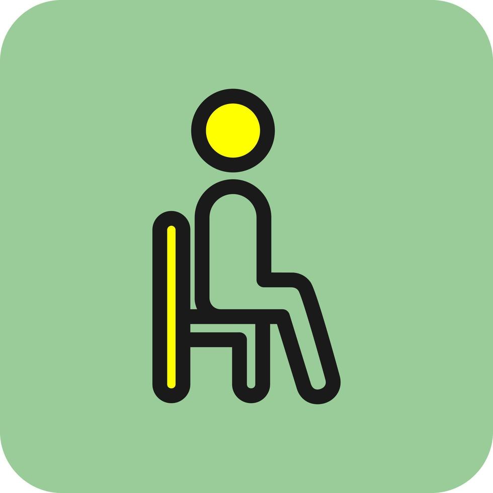 Sitting Vector Icon Design