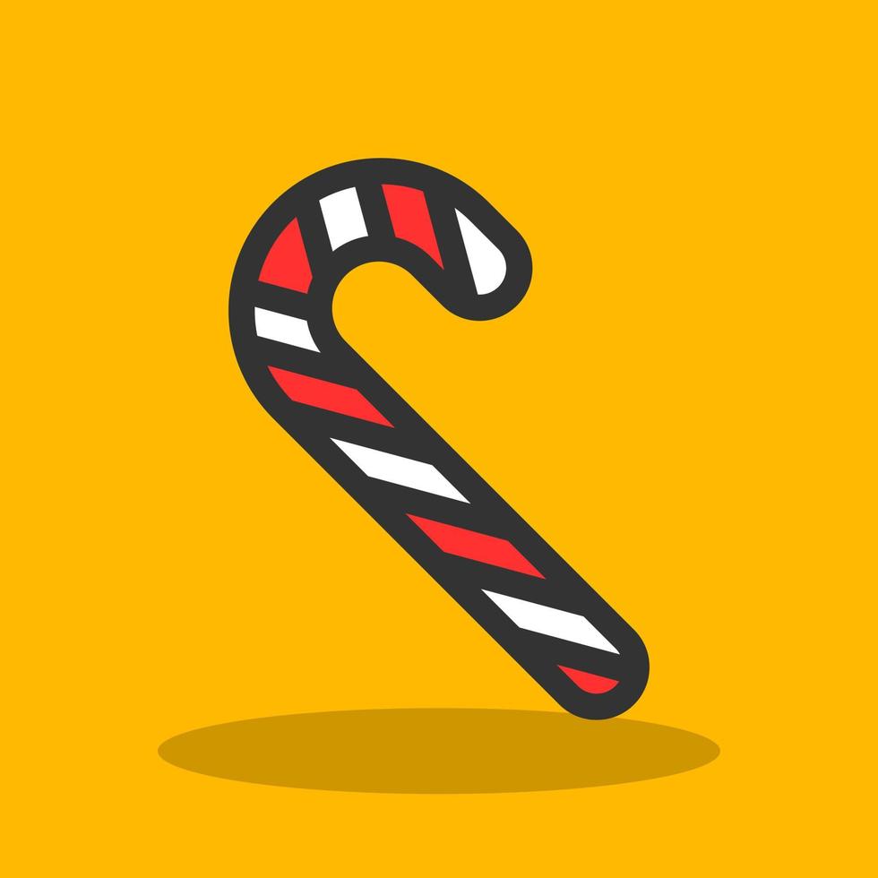 Candy Cane Vector Icon Design