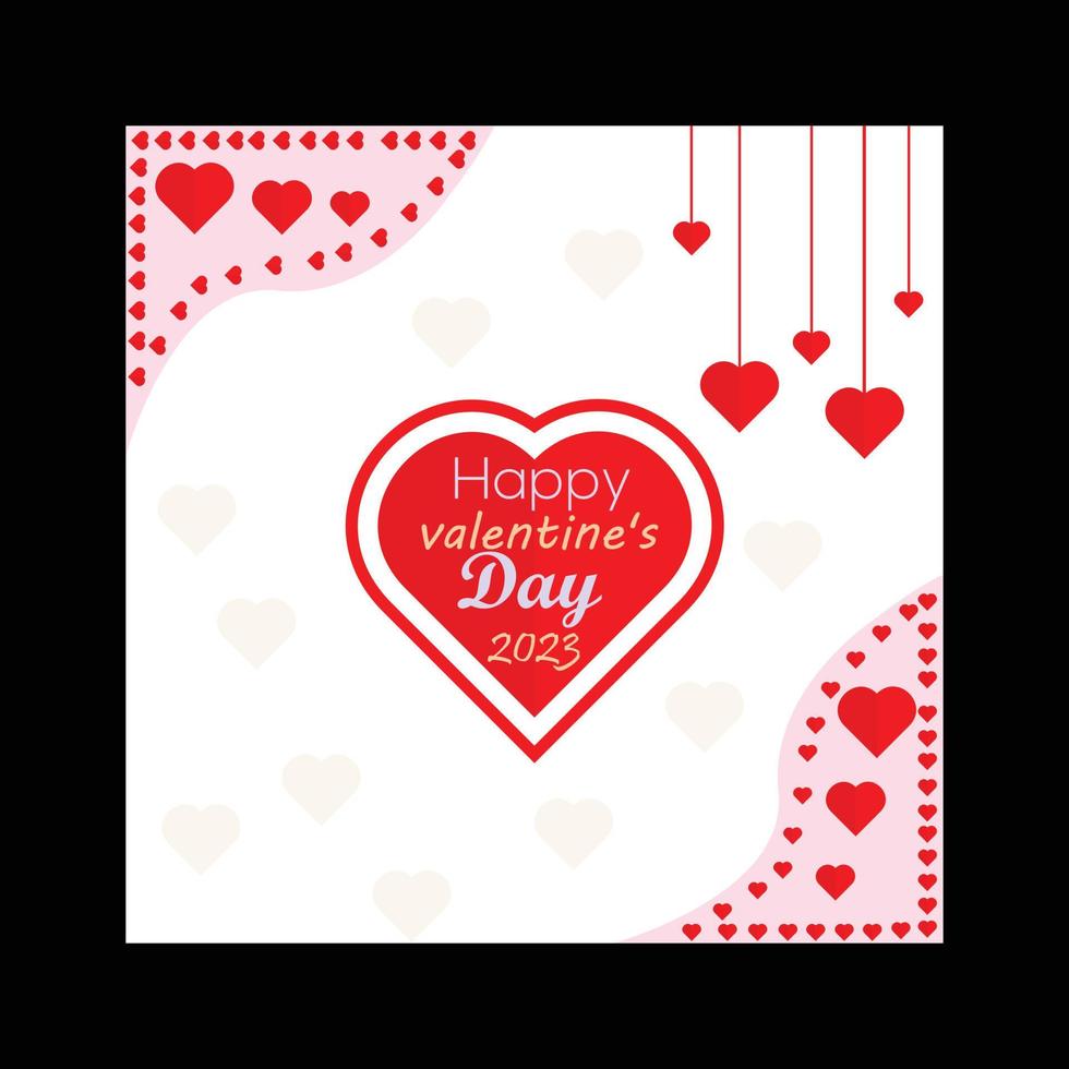 Happy Valentine's Day wish card vector