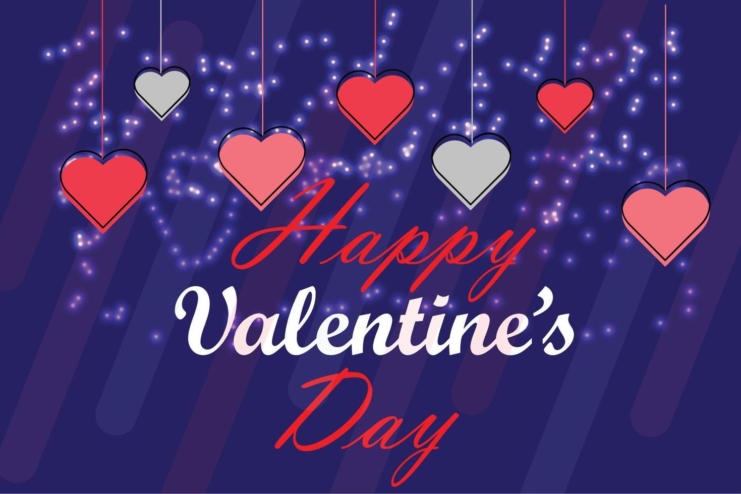 Happy Valentine's Day wish card vector