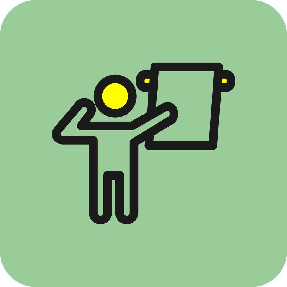 Man hanging Towel Vector Icon Design