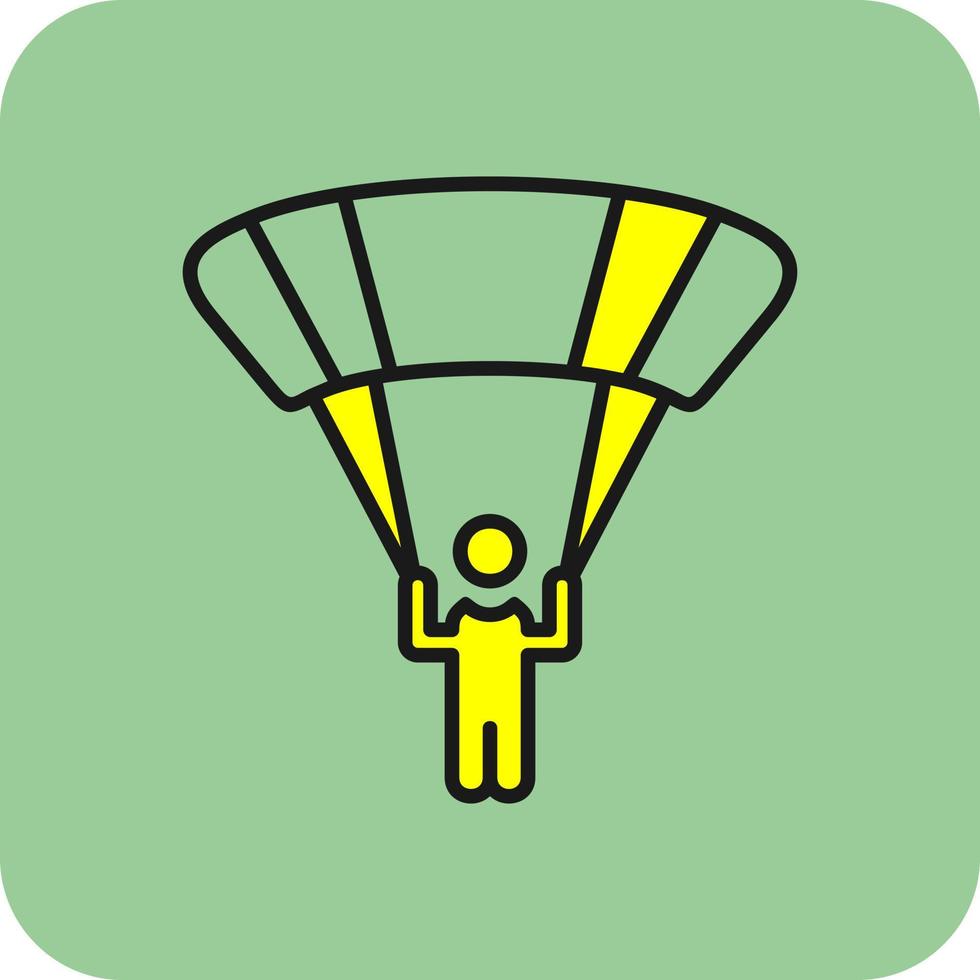 Sky Diver Vector Icon Design