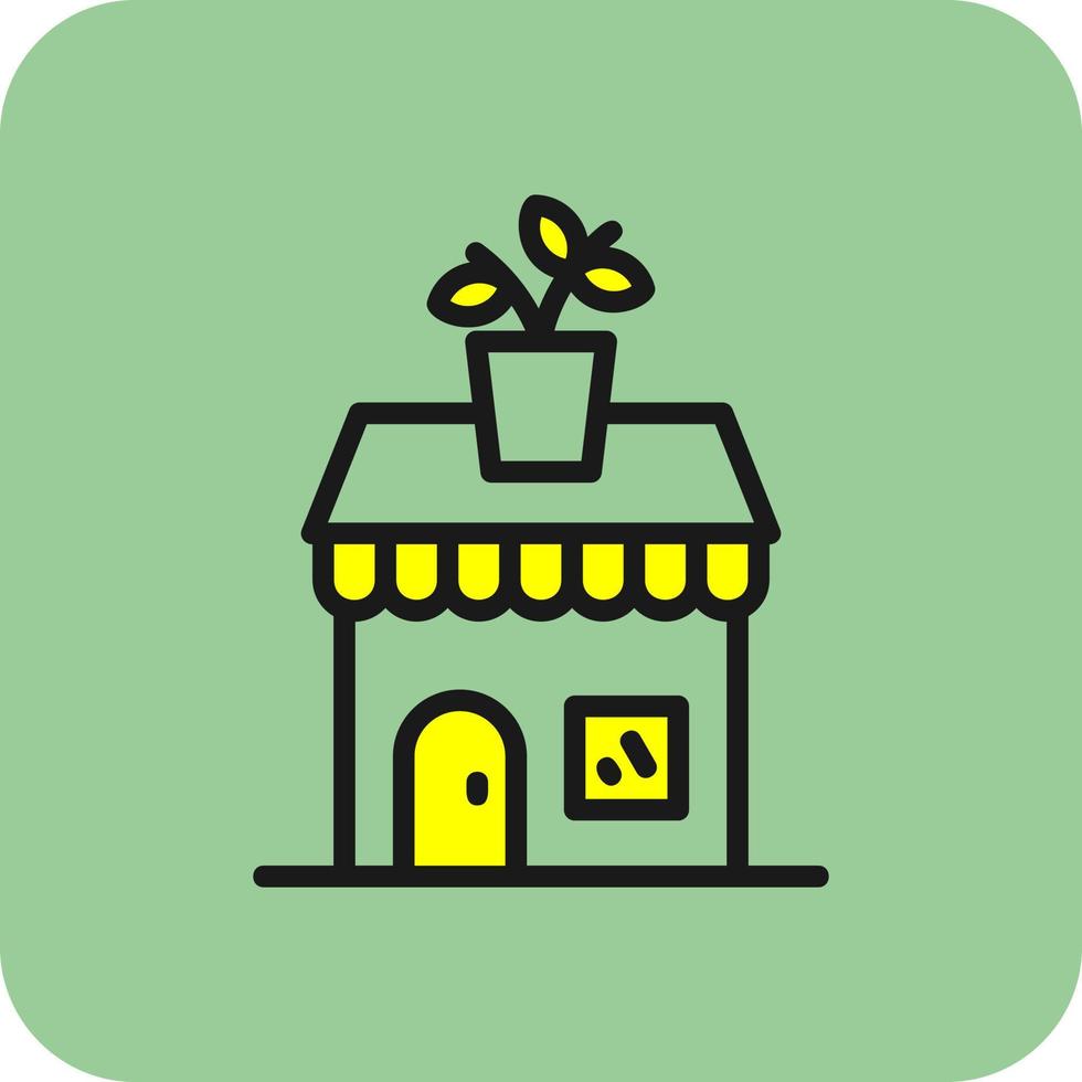 Plant Shop Vector Icon Design