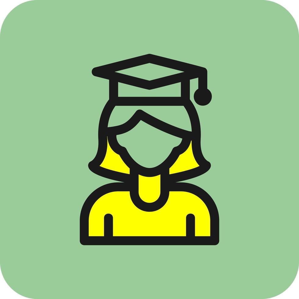 diseño de icono de vector de dama graduada