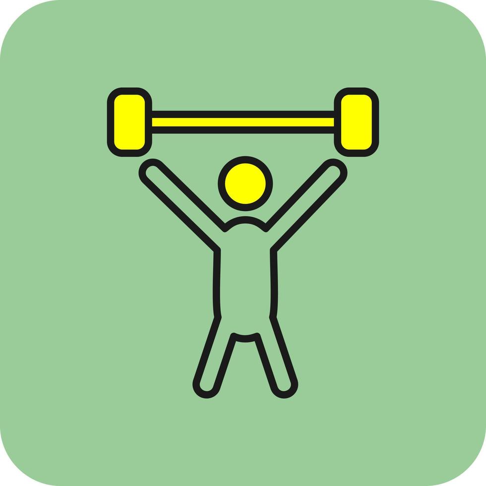 Weight Lifting Person Vector Icon Design