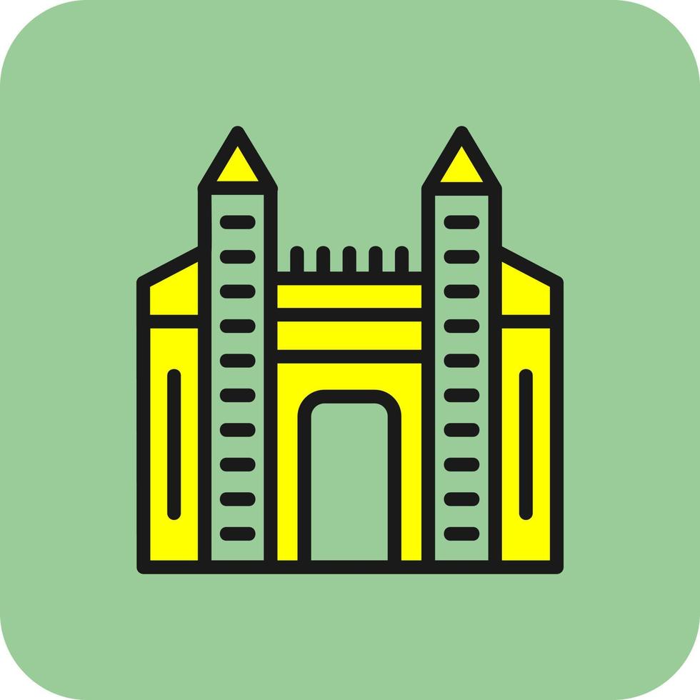 Ishtar Gate Vector Icon Design