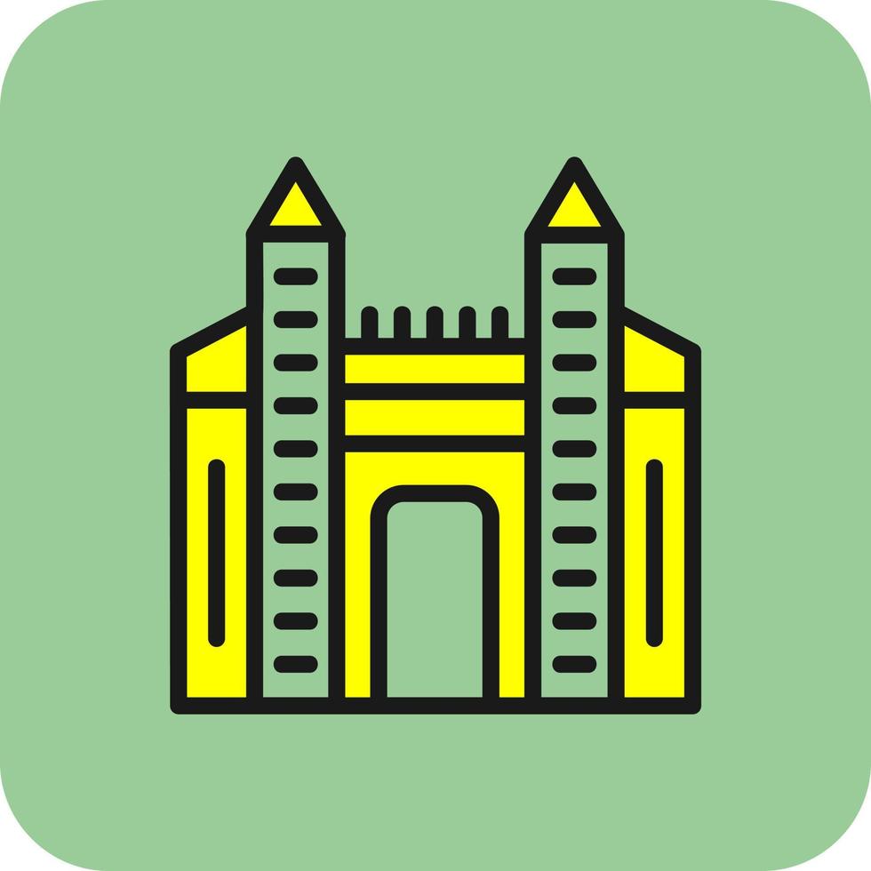 Ishtar Gate Vector Icon Design