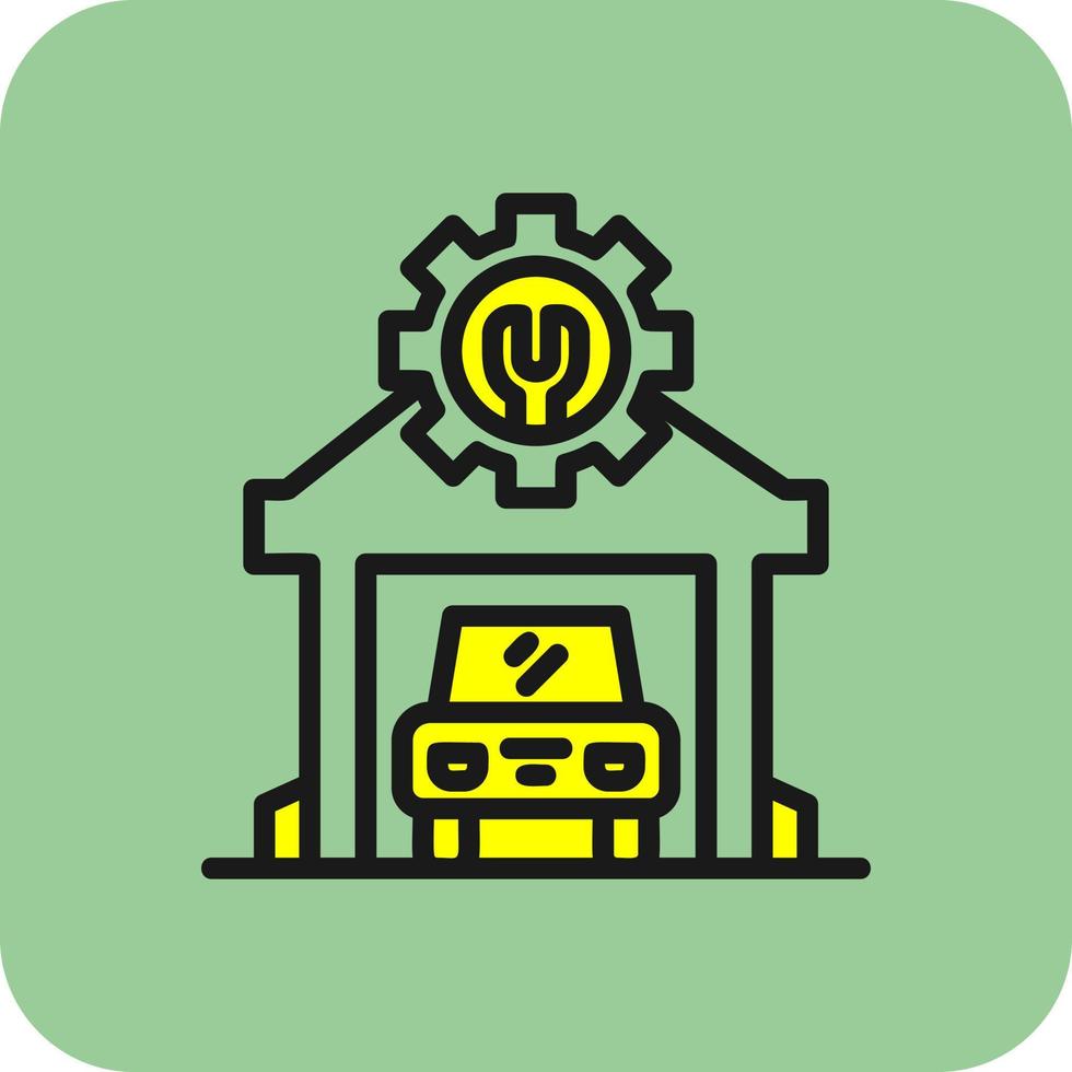 Mechanic Shop Vector Icon Design