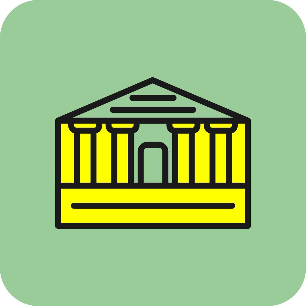 Parthenon Vector Icon Design