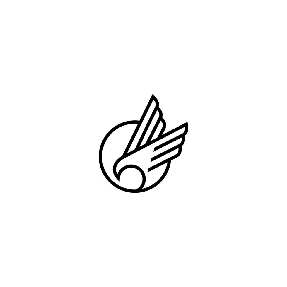 Falcon line logo design template,vector,icon,line art,ilustration vector