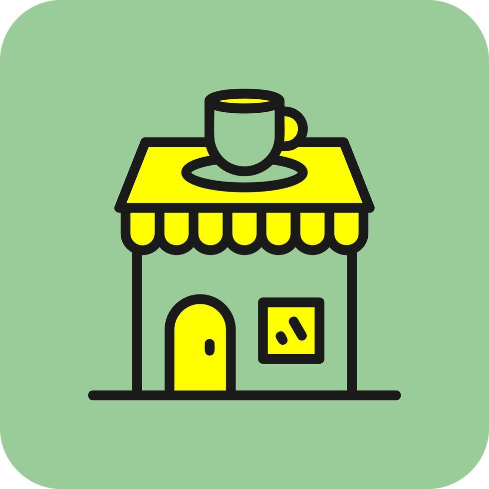 Coffee Shop Vector Icon Design