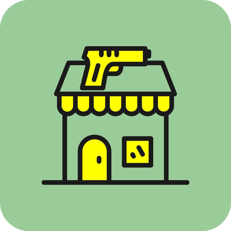 Gun Shop Vector Icon Design