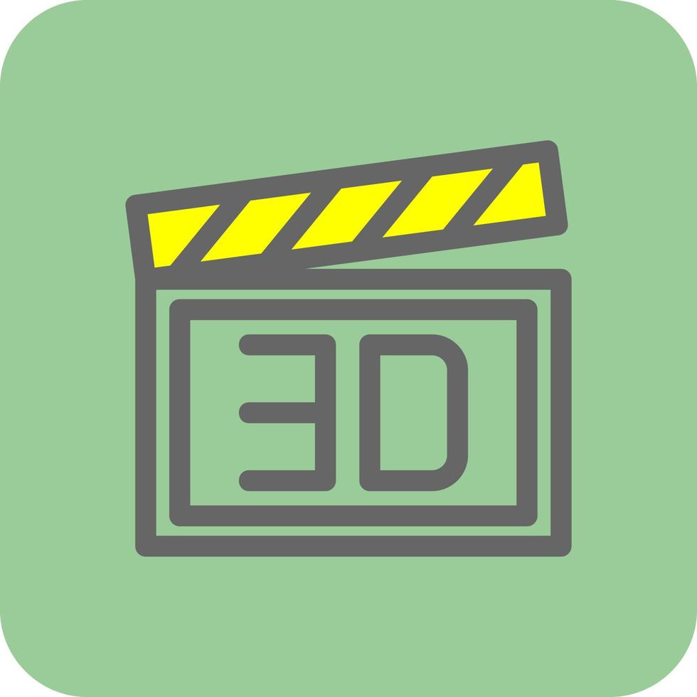 diseño de icono de vector de película 3d