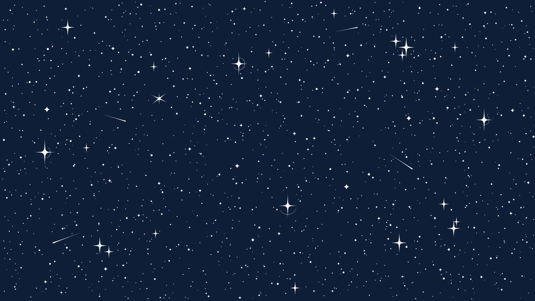 Starry night sky space, galaxy seamless pattern vector