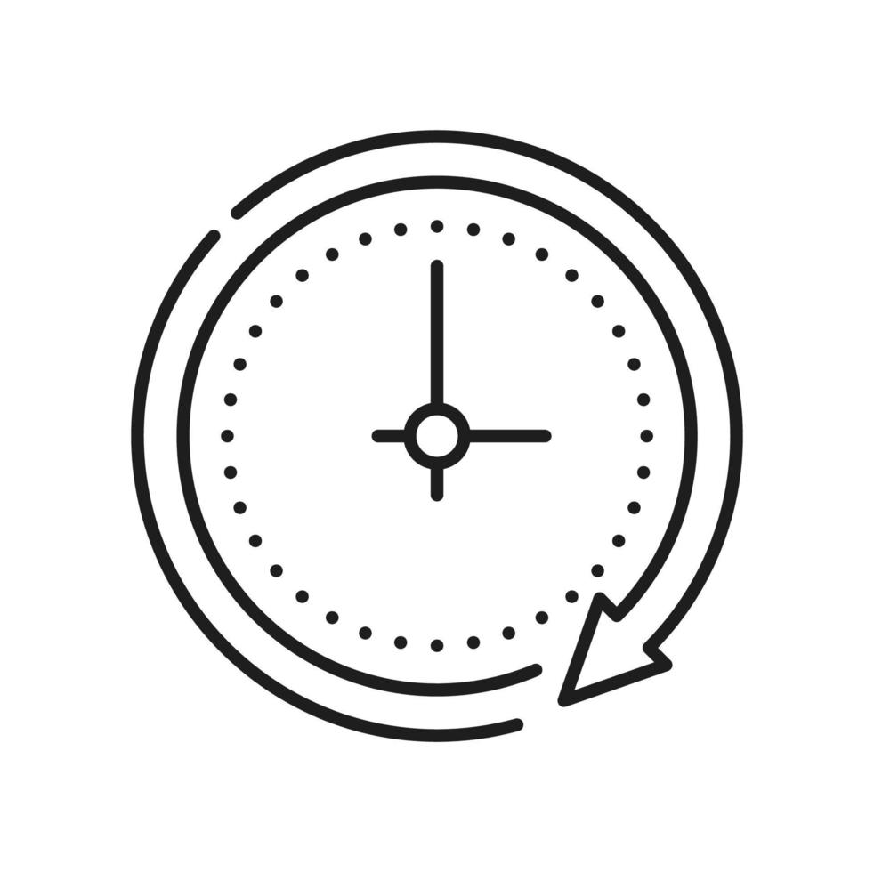 Alarm stopwatch isolated clock timer outline icon vector