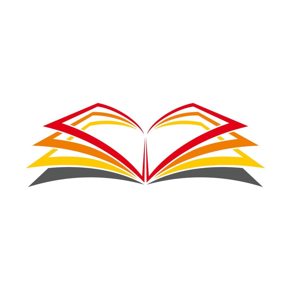 Opened book, textbook or diary icon or emblem vector