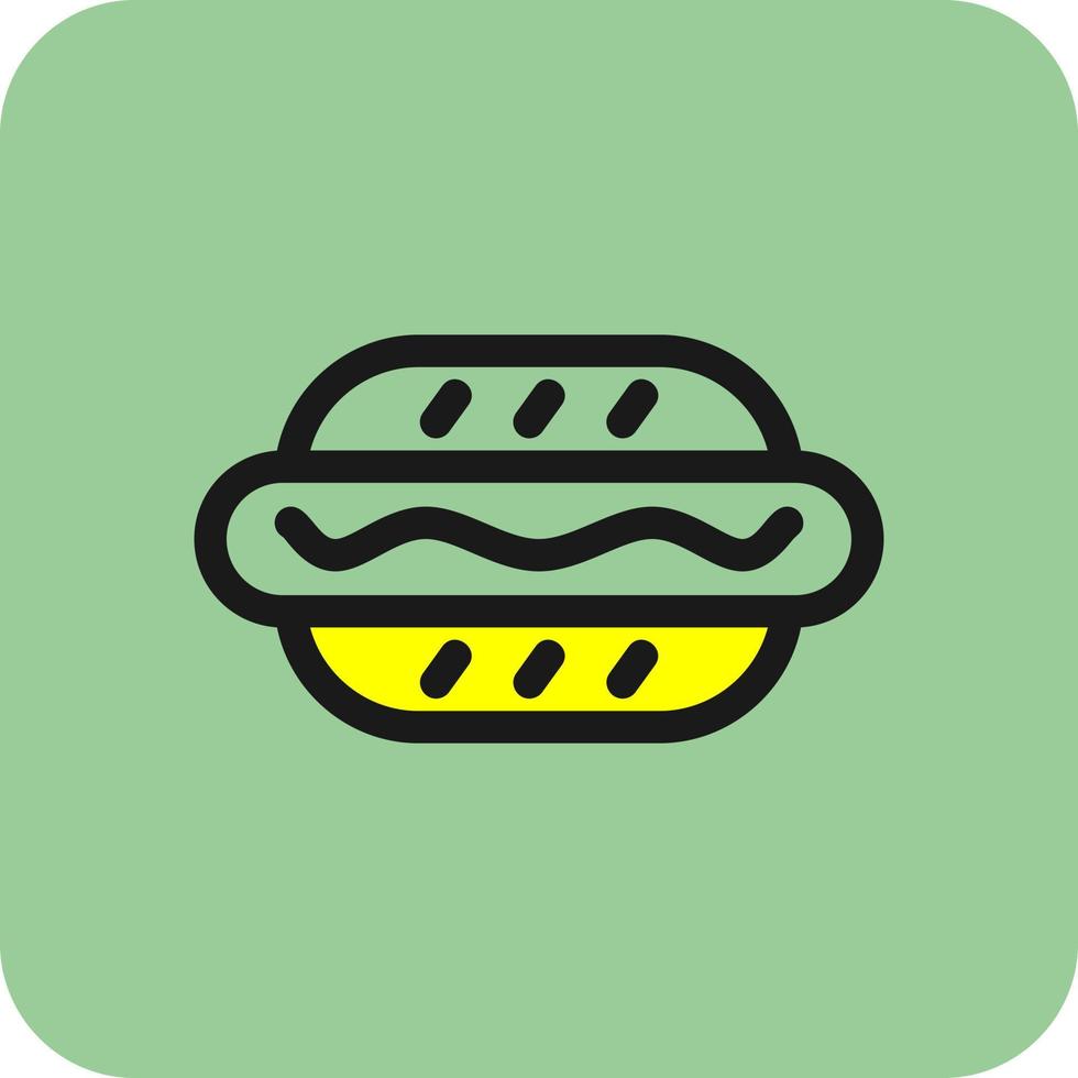 Hot Dog Vector Icon Design