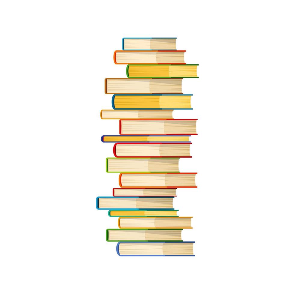 Literature and school education high book stack vector