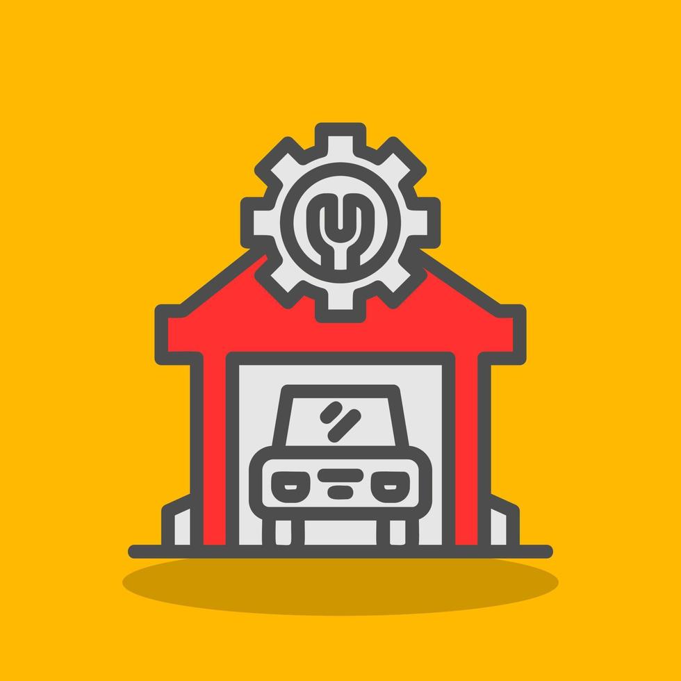 Mechanic Shop Vector Icon Design