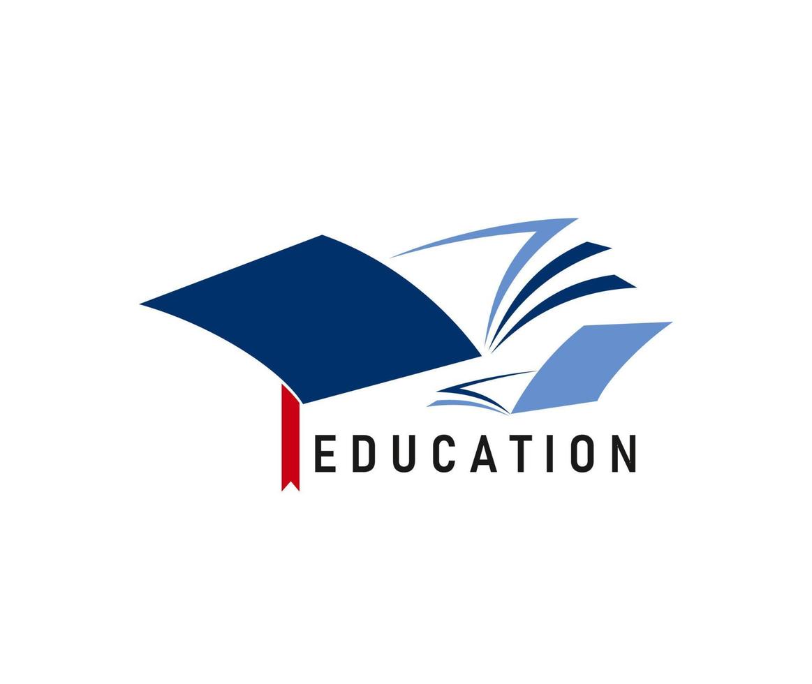 Education icon with opened book or textbook vector