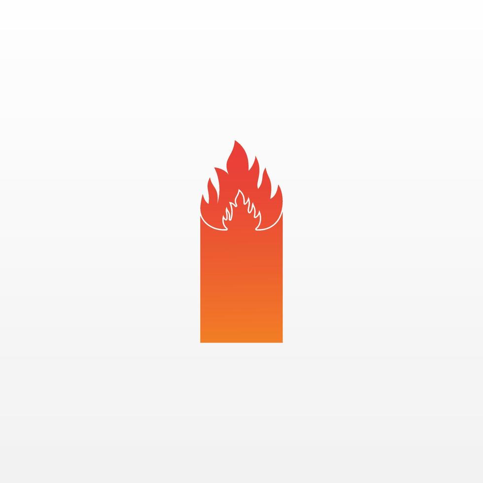 Flame Letter I Logo Design Vector Template. Beautiful Logotype Design For Fire Flames Company Branding.