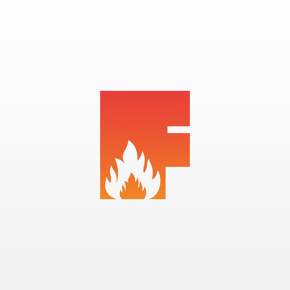 Flame Letter F Logo Design Vector Template. Beautiful Logotype Design For Fire Flames Company Branding.