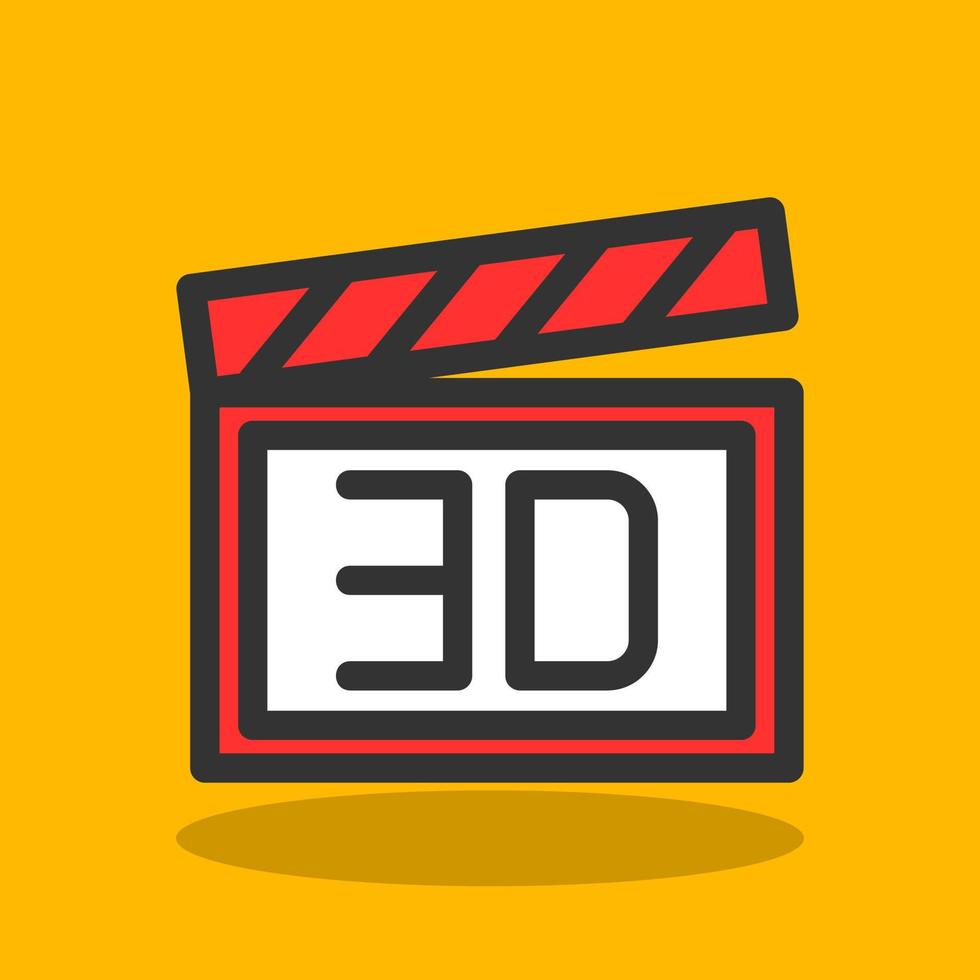 3d Film Vector Icon Design