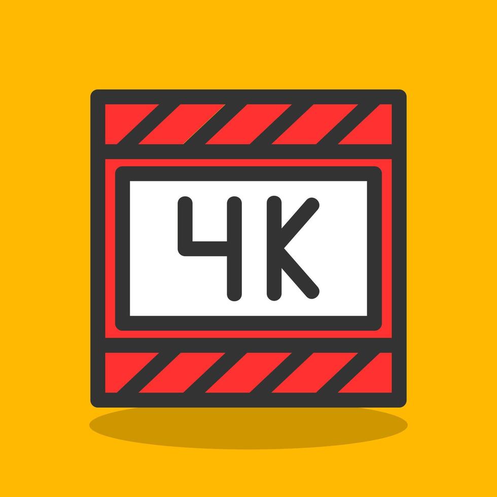 Diseño de icono de vector de película 4k