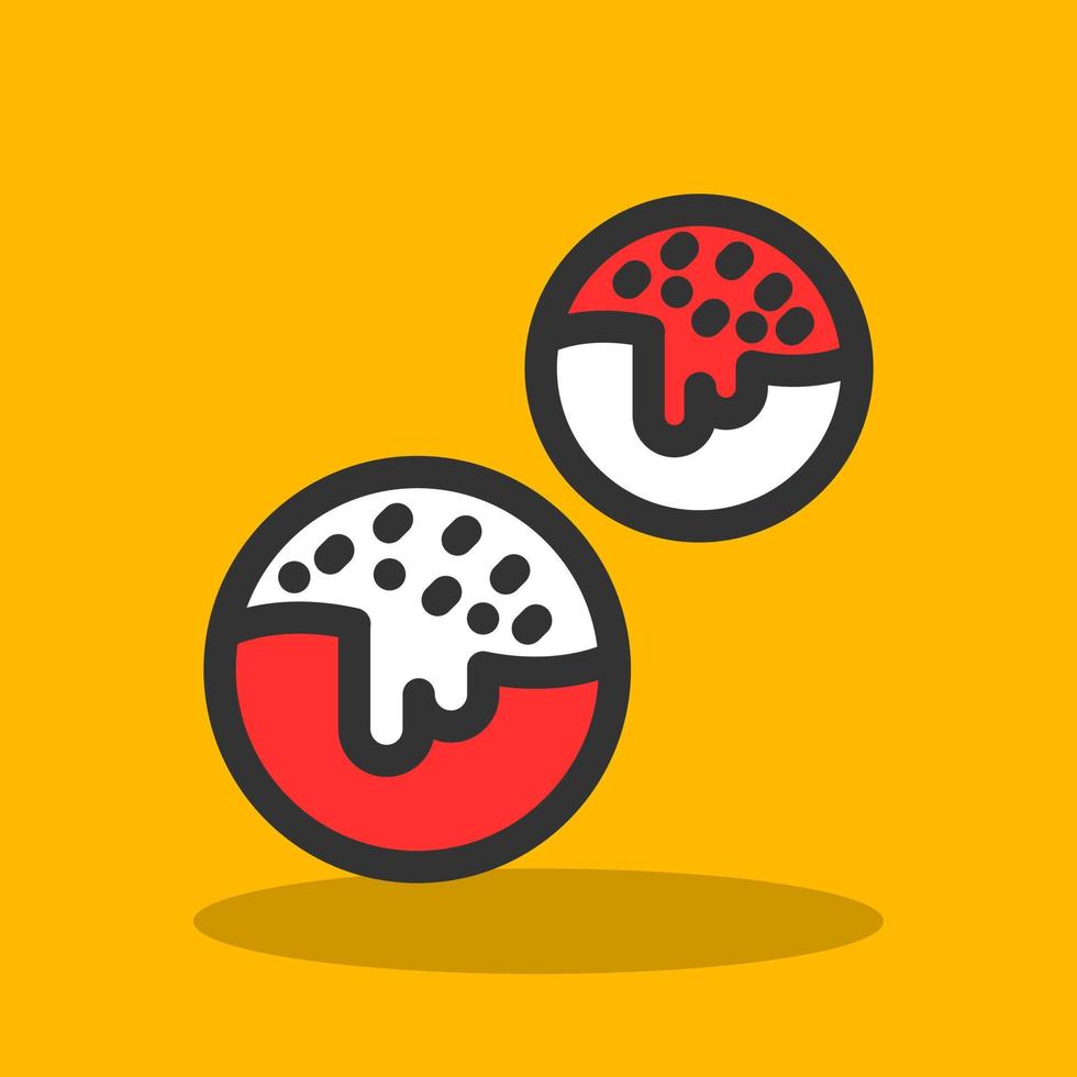 Choco Balls Vector Icon Design