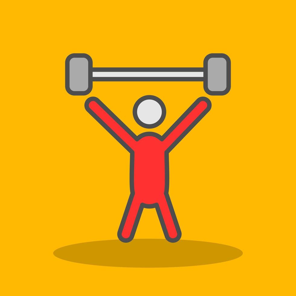 Weight Lifting Person Vector Icon Design
