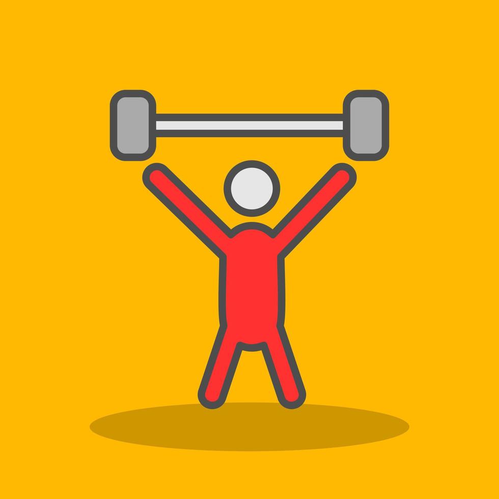 Weight Lifting Person Vector Icon Design