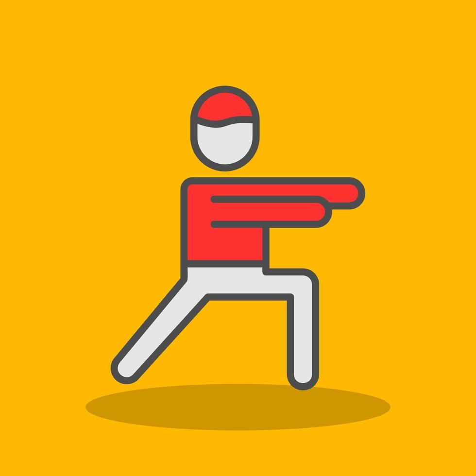 Warrior Pose Vector Icon Design