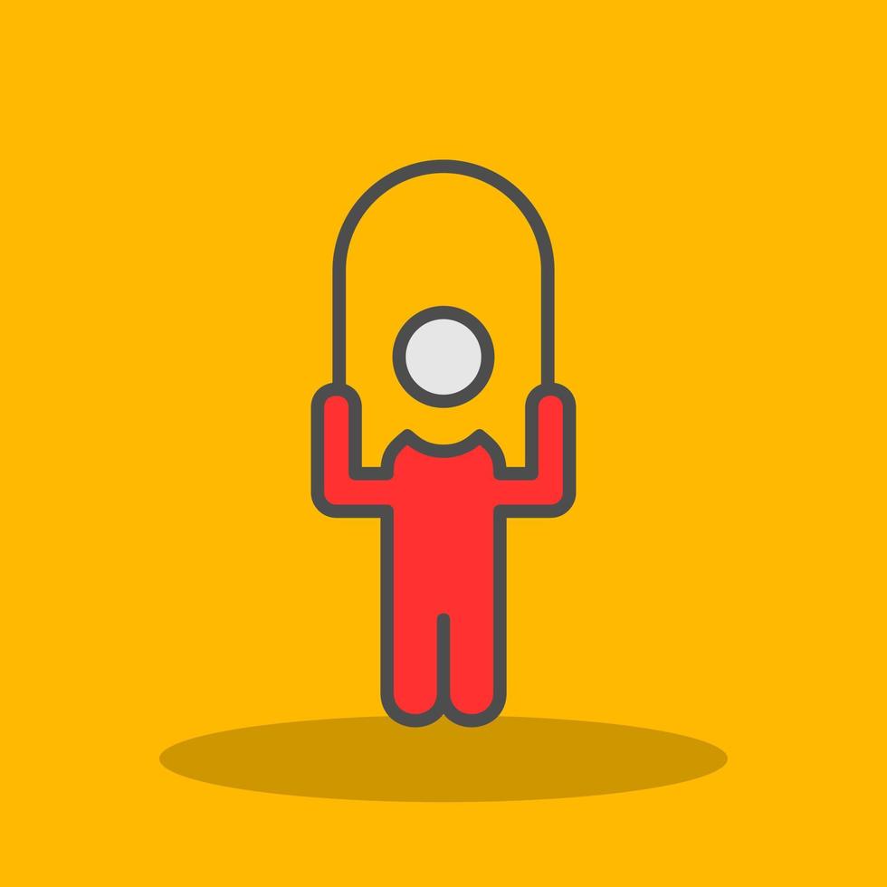 Person skipping rope Vector Icon Design