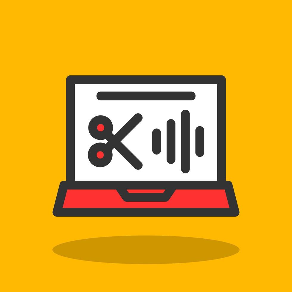 Audio Editing Vector Icon Design