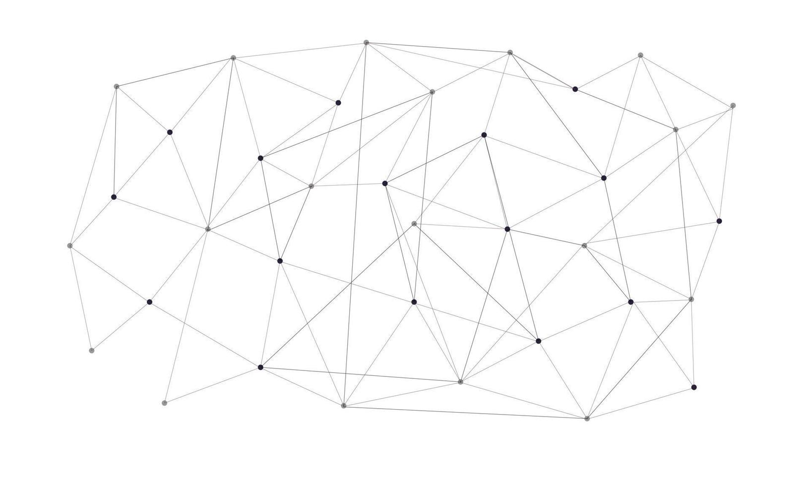 conectando puntos con línea para tecnológico tema, Internet conexión y global red vector