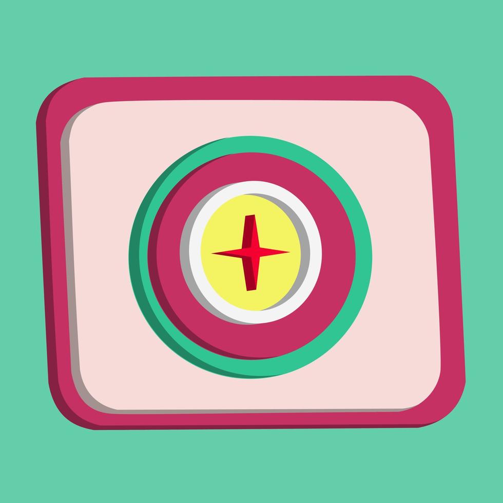 Compass icon illustration deception point vector