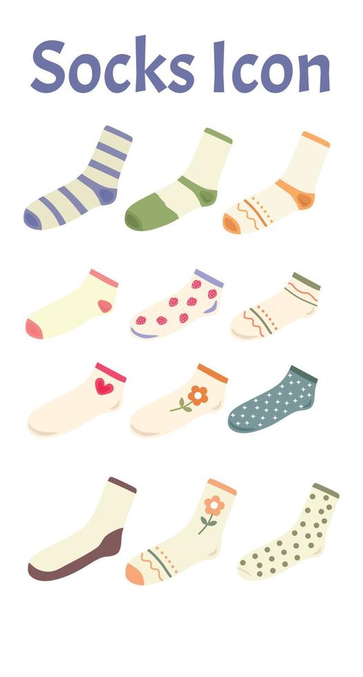 Socks icon bundle for your fashion wear and completed your activity vector