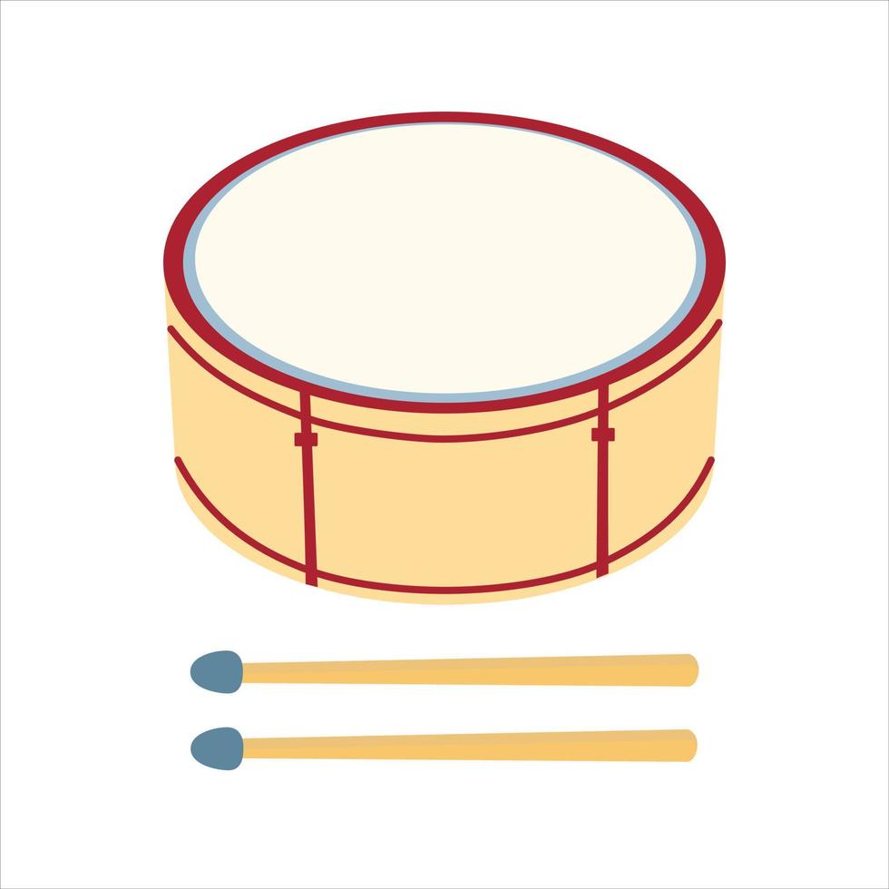 Musical Instrument drum and drumstick for your hobby vector