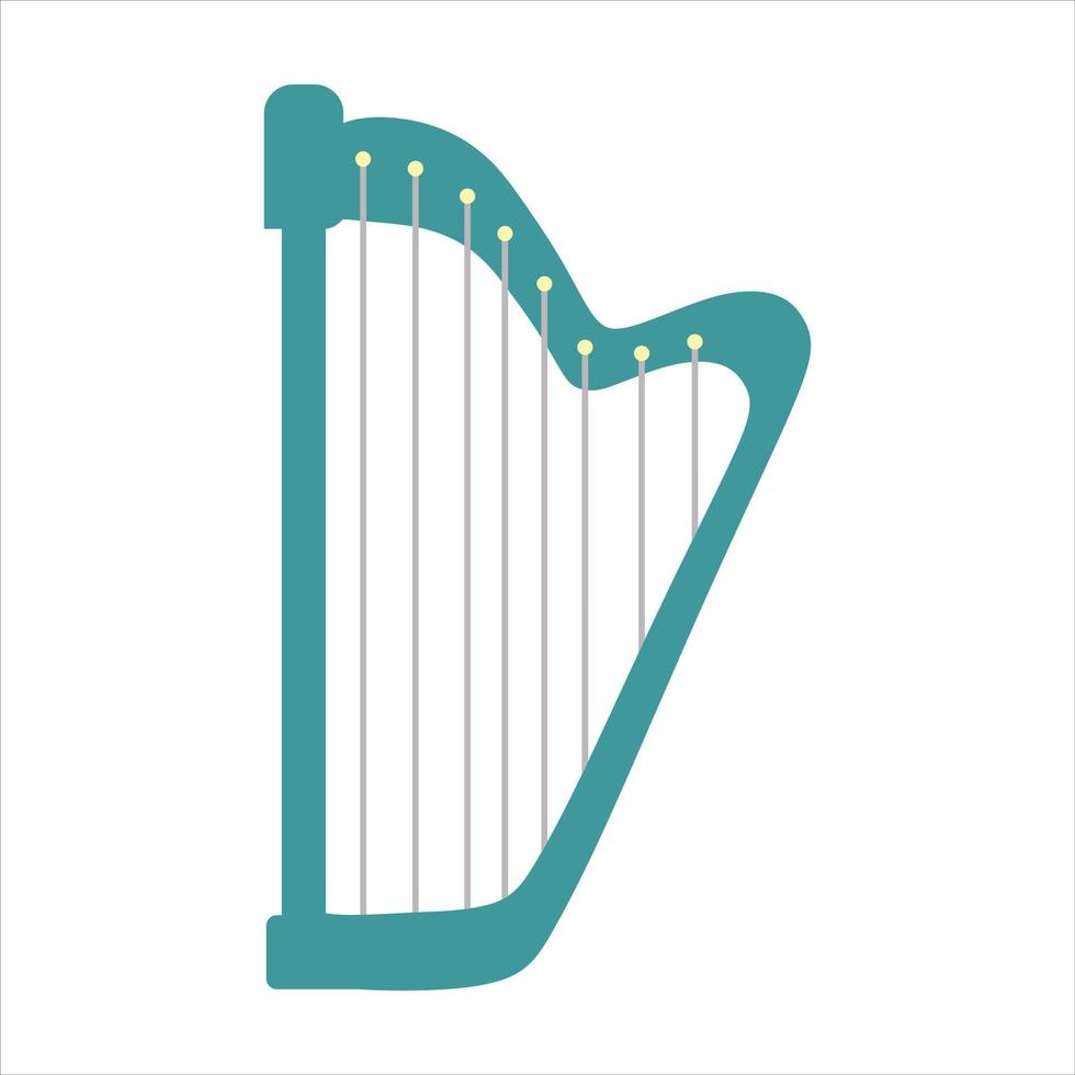 Musical Instrument blue harp for your hobby vector