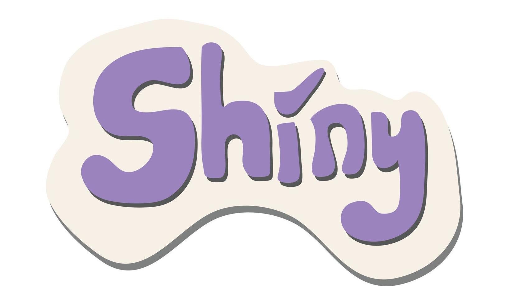 Shiny purple cute text typography for your decoration vector
