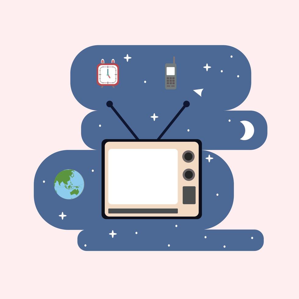 Analog television old version vector