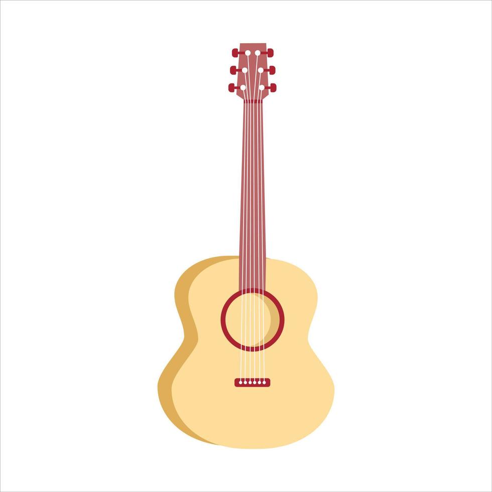 Musical Instrument classical guitar for your hobby vector