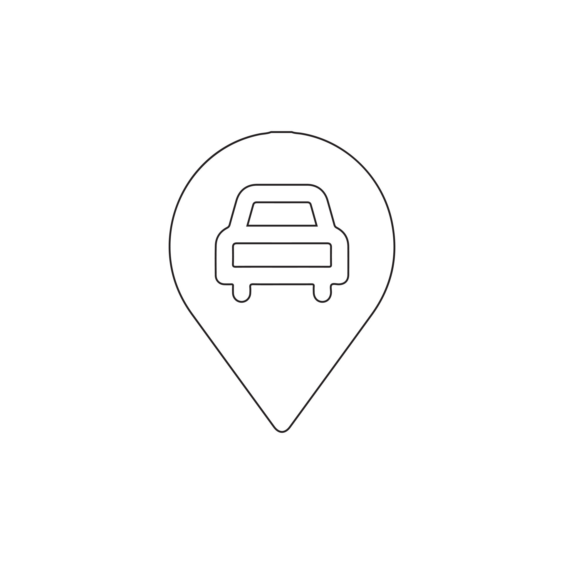 Car pin line icon on white background 20403702 Vector Art at Vecteezy