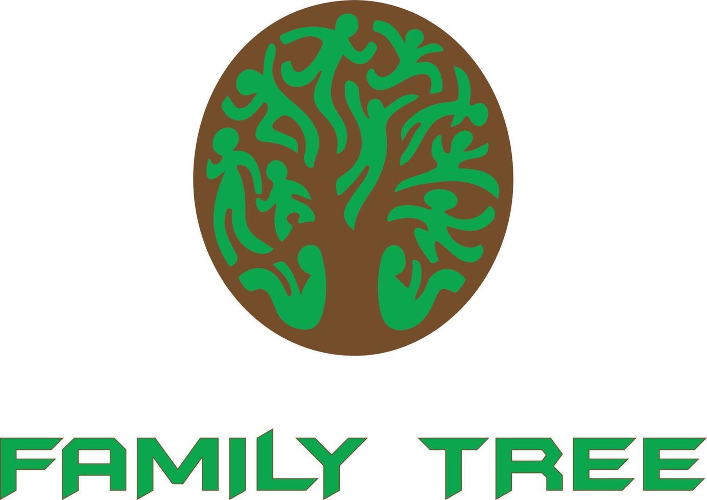 familia árbol logo vector archivo