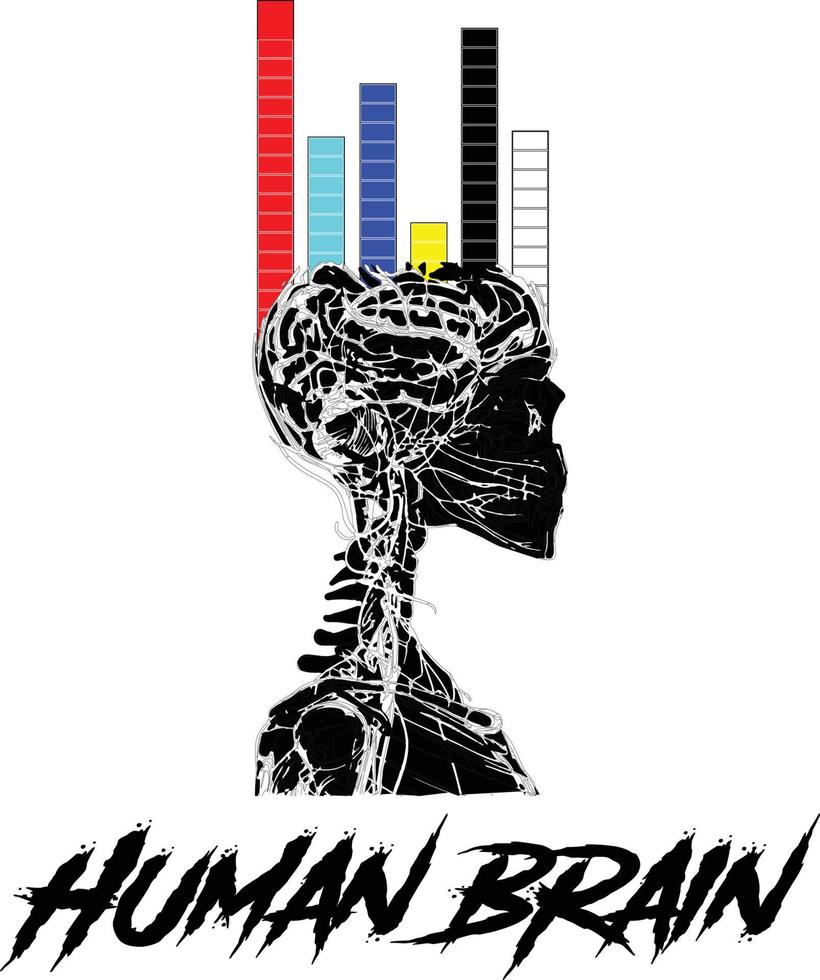 humano cerebro logo vector archivo