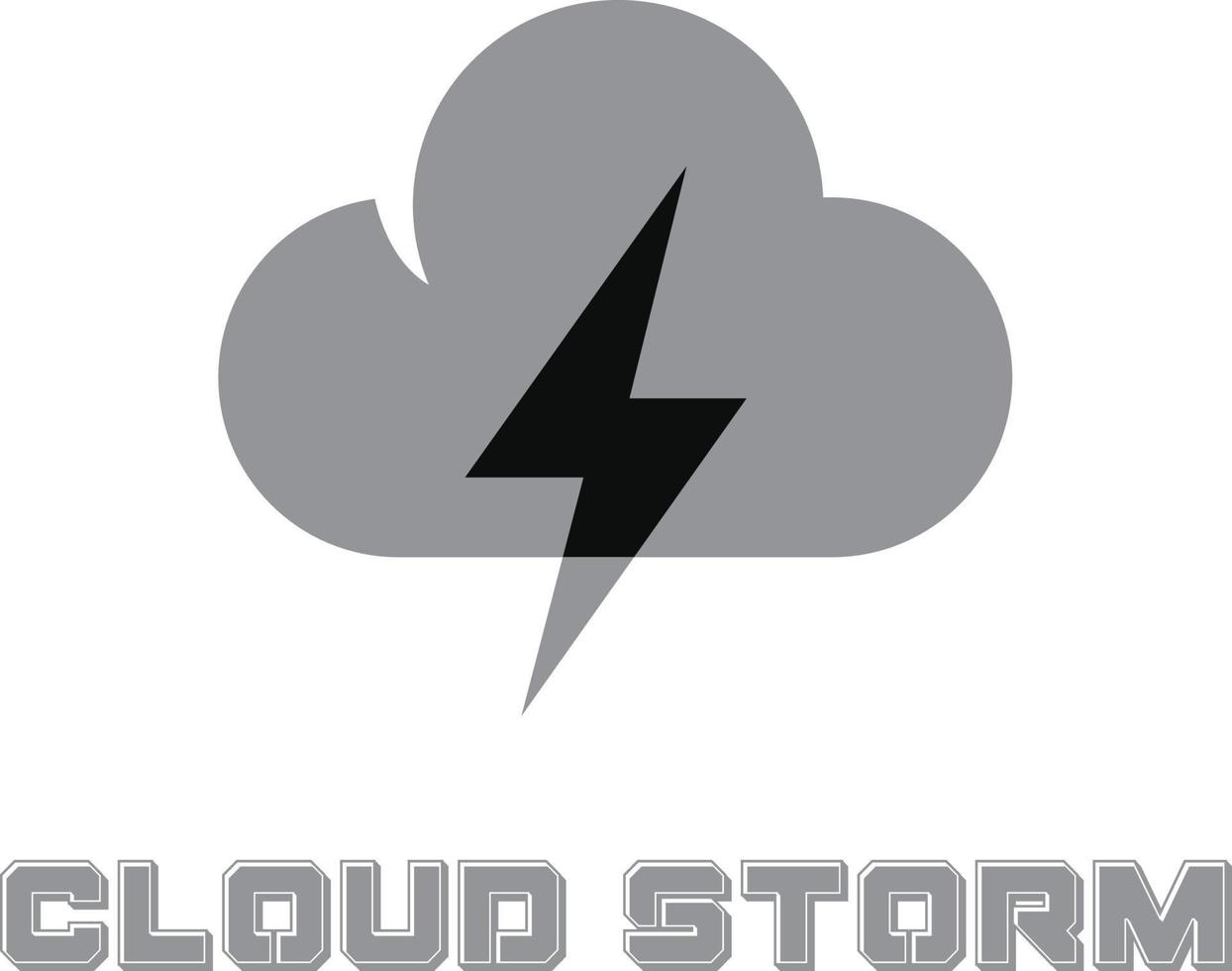 nube tormenta logo vector archivo