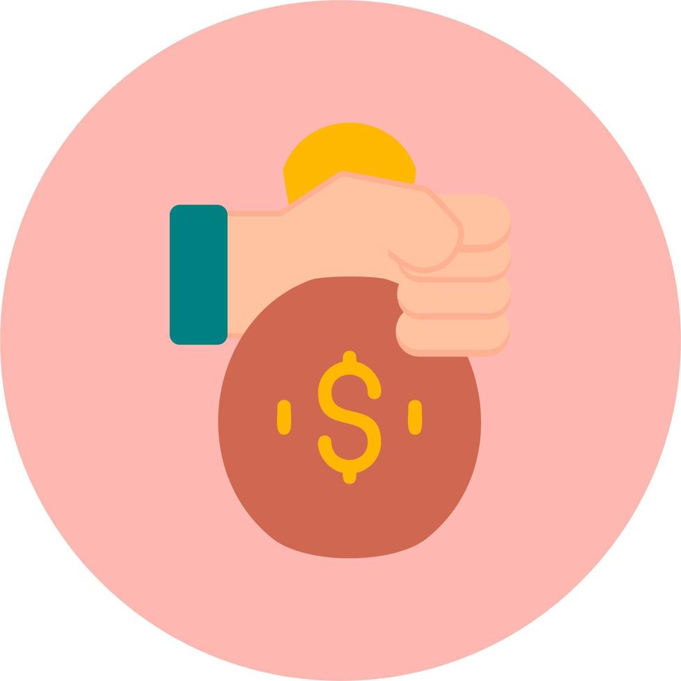 Money Bag Hand Vector Icon