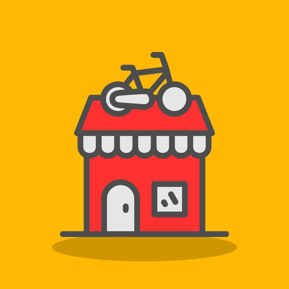Bike Shop Vector Icon Design