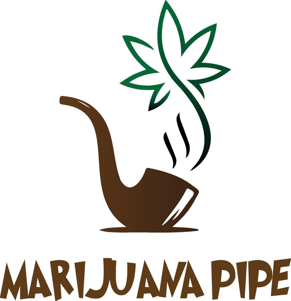 Marijuana Pipe Logo Vector File