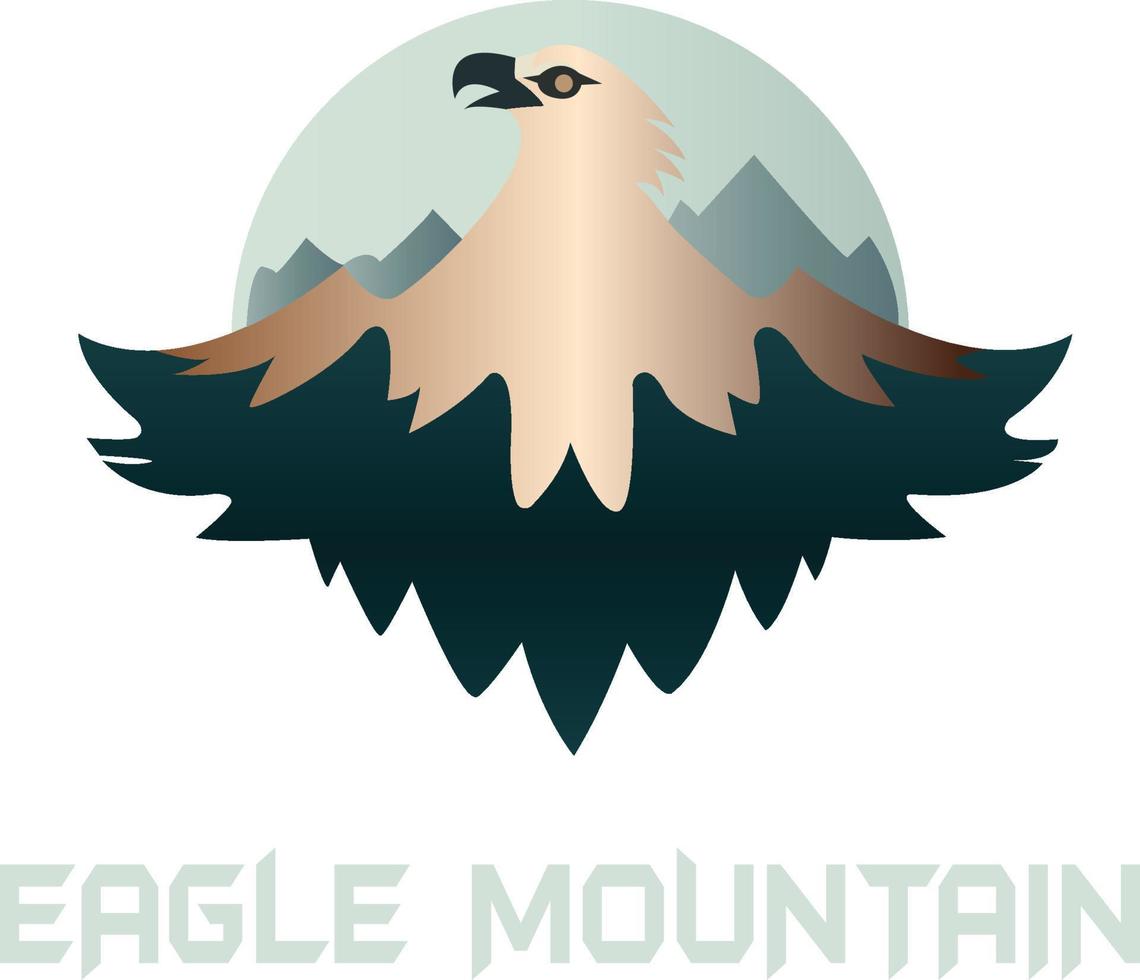 águila montaña logo vector archivo